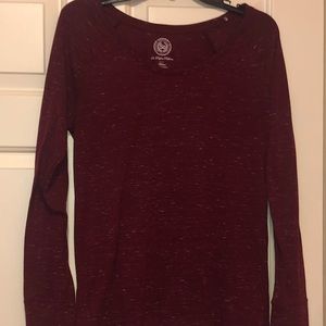 Burgundy Long Sleeve T-Shirt